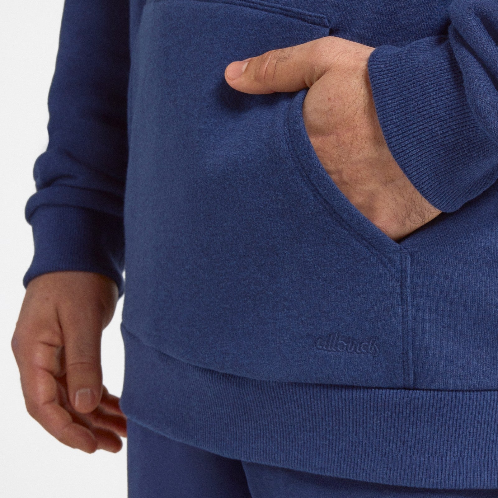 Unisex Merino Blend Hoodie - Deep Navy - Image 5