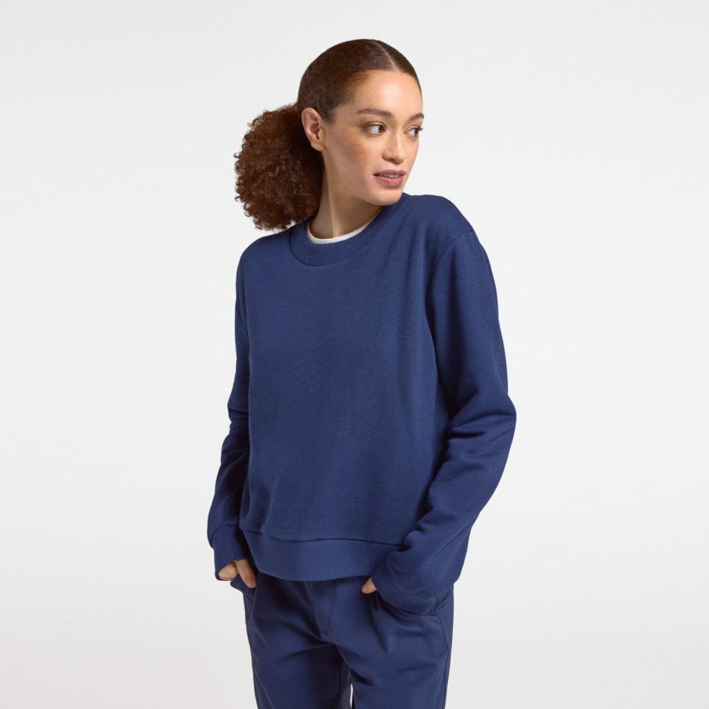 Women's Merino Blend Sweatshirt - Deep Navy