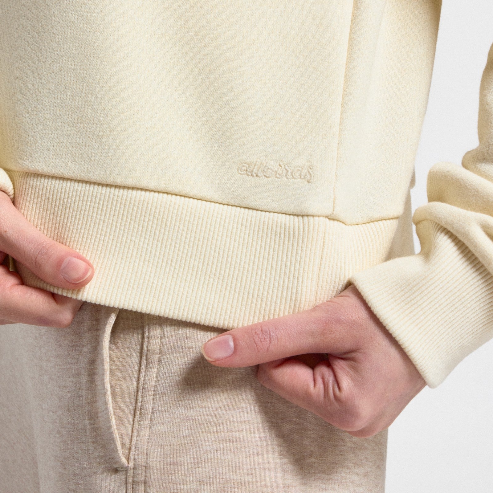 Women's Merino Blend Sweatshirt - Stony Cream Heather - Image 4