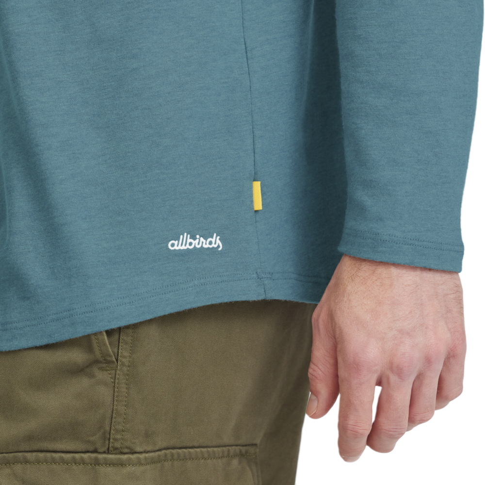Men's Soft Merino Long Sleeve Tee - Chasm Teal - Image 4