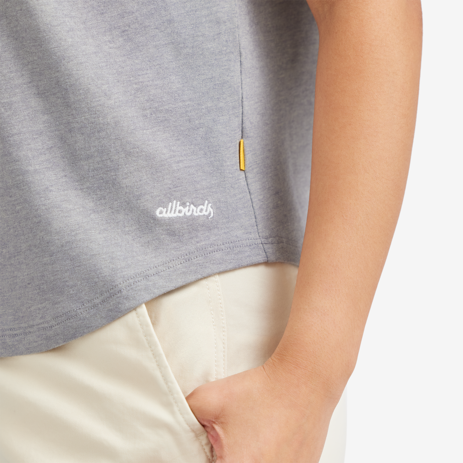 Women's Soft Merino Tee - Medium Grey - Image 4