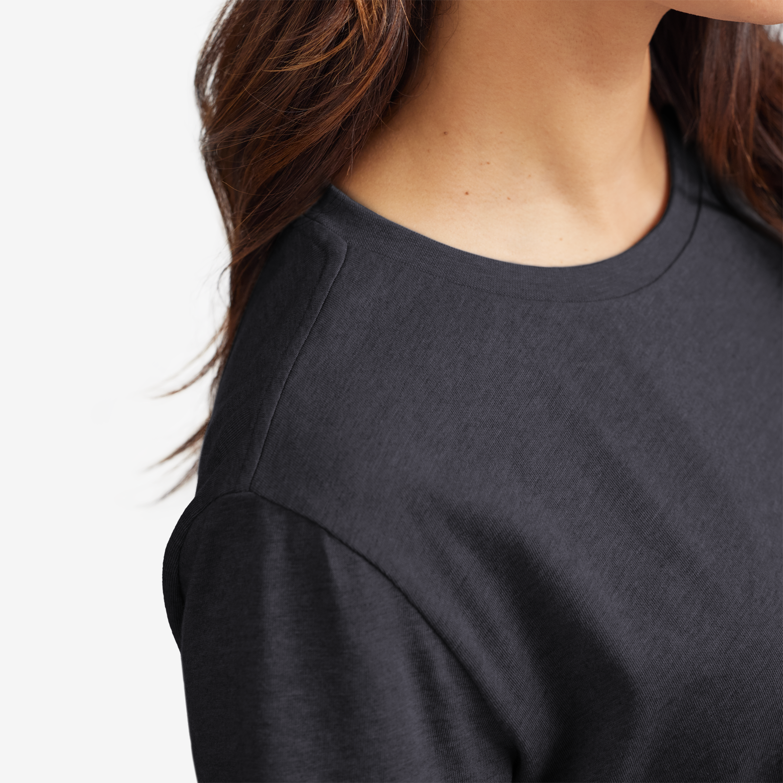 Women's Soft Merino Tee - Natural Black - Image 3