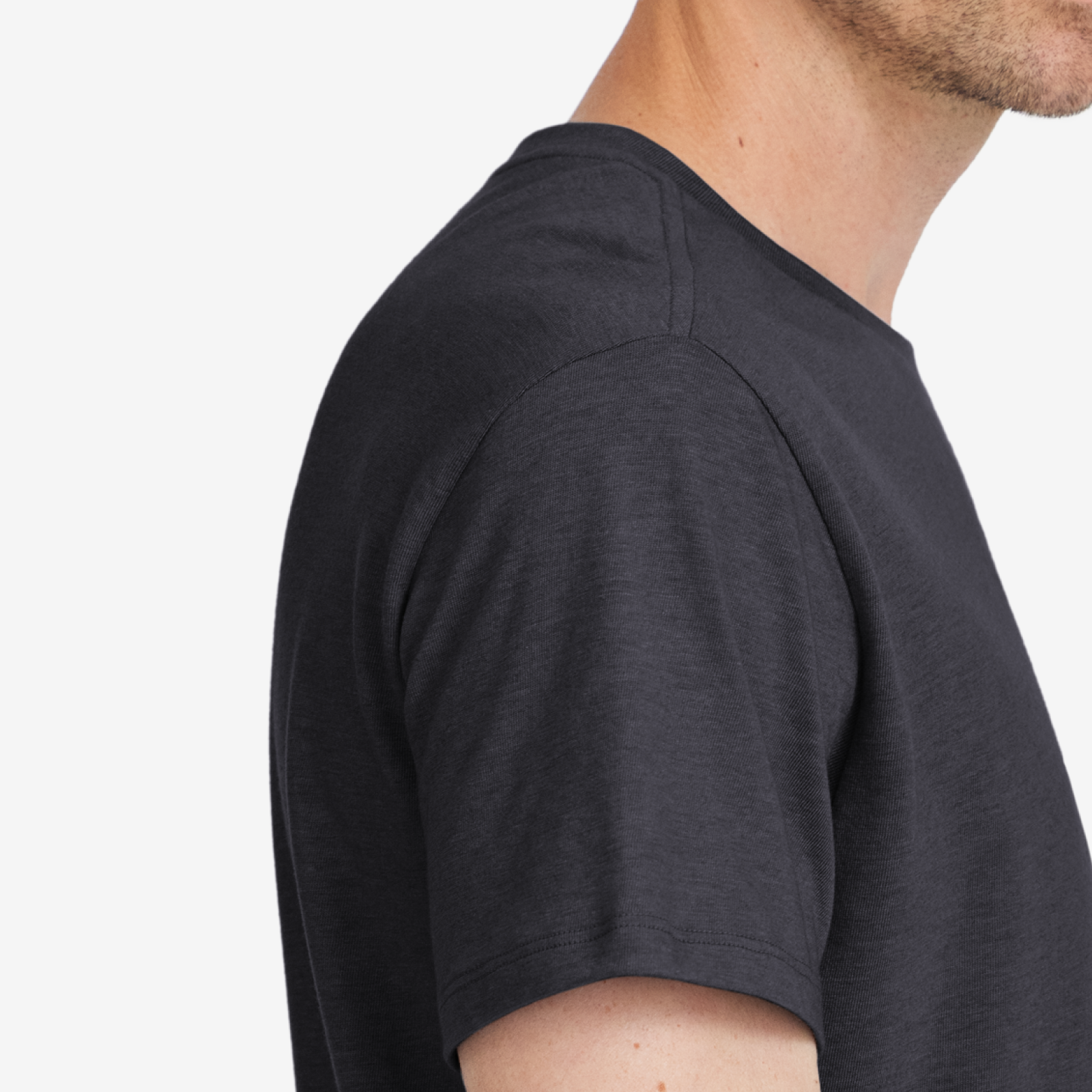 Men's Soft Merino Tee - Natural Black - Image 2